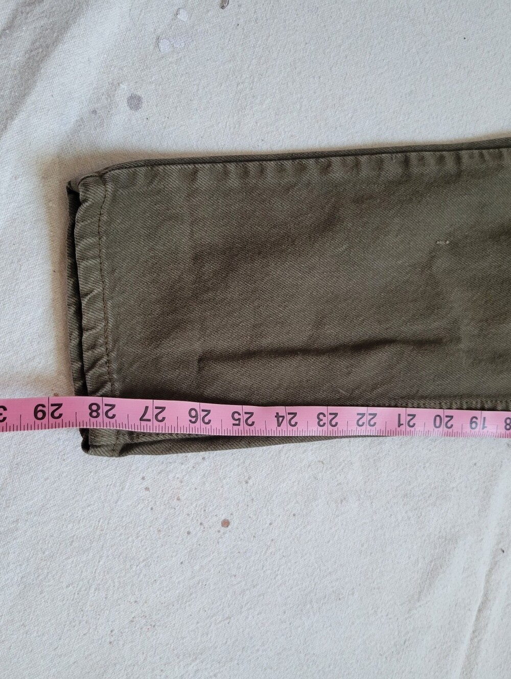 Vintage Levi's 512 Slim Fit Tapered Green Jeans Size 7 Short - Picture 6 of 8